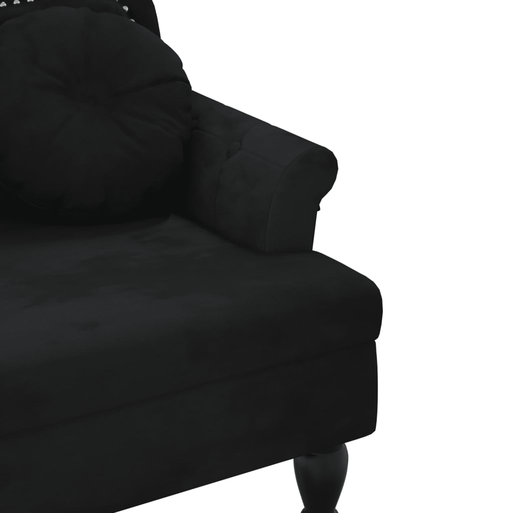 Maison Exclusive - Banc avec coussins Noir 120,5x65x75 cm Velours - 6