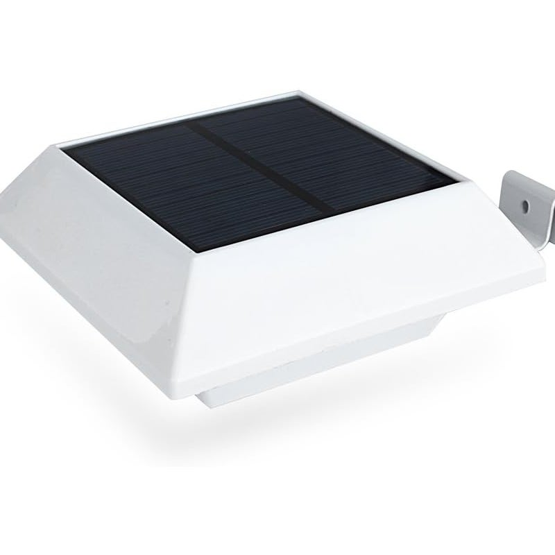 Oświetlenie rynnowe solarne zewnętrzne (1 opakowanie), 6 diod LED, wodoodporne, bezprzewodowe, trwałe, solarne oświetlenie rynnowe do ogrodu, na pati