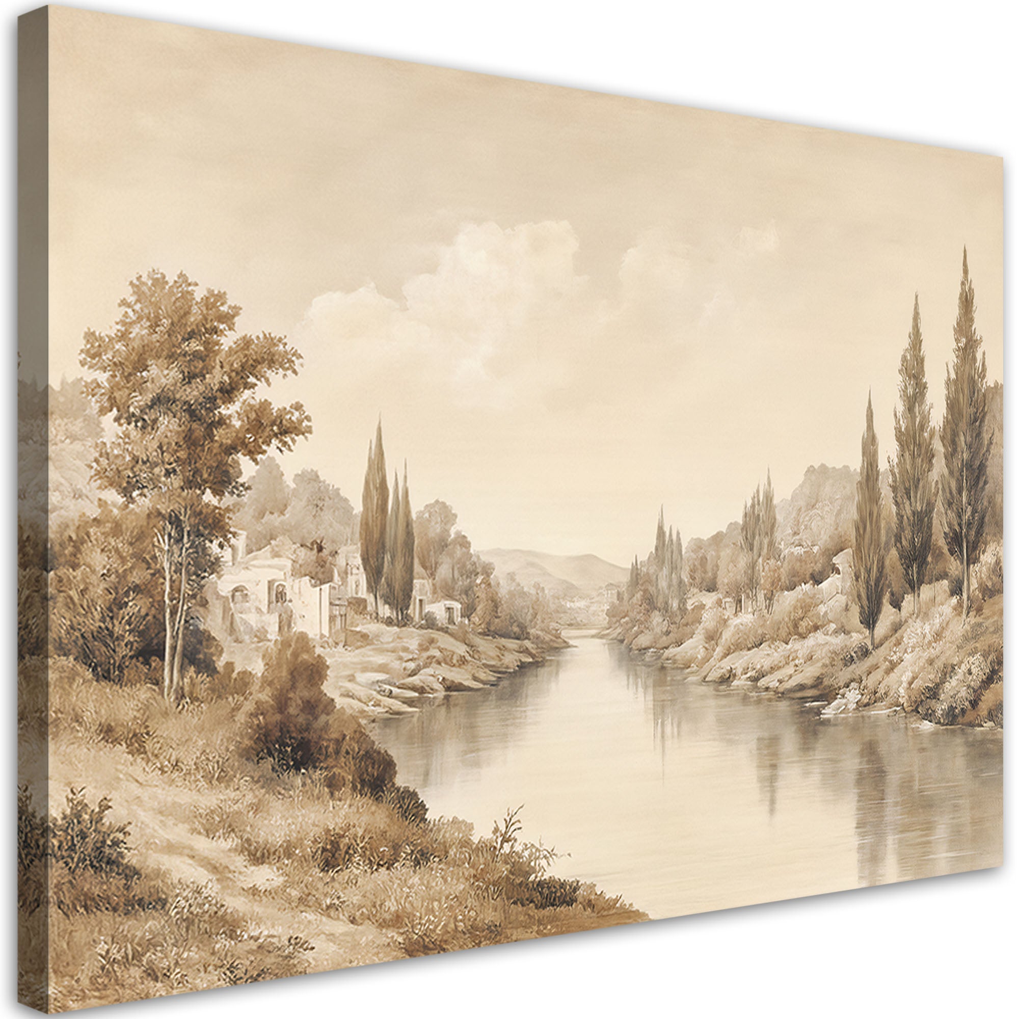 Obraz na płótnie, Sepia Krajobraz Natura 90x60