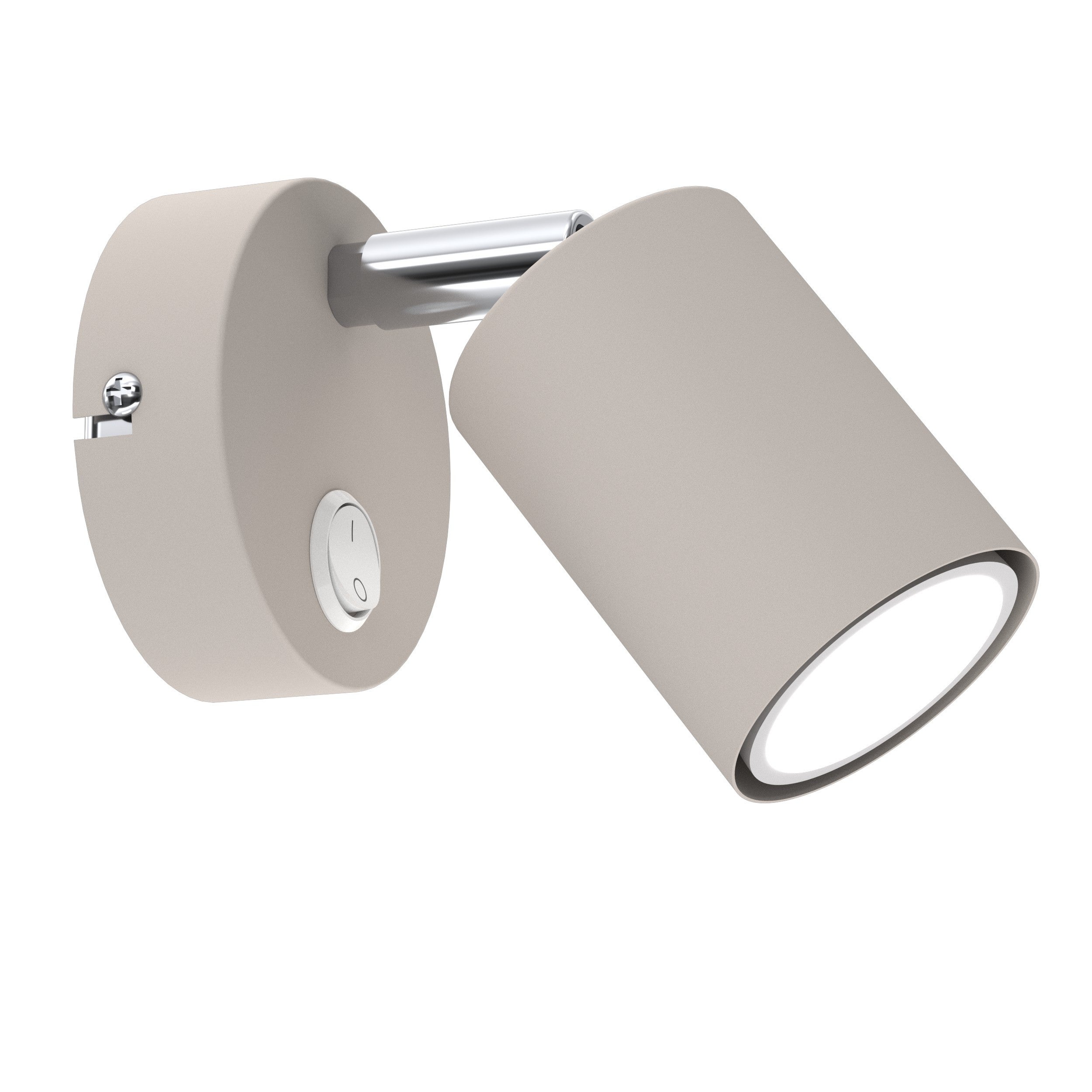 Kinkiet ścienny Fun kremowy 1xGU10x8W do pokoju dziecka z włącznikiem wym: 13,5 x 8 x 9 cm metal IP20 Luminex