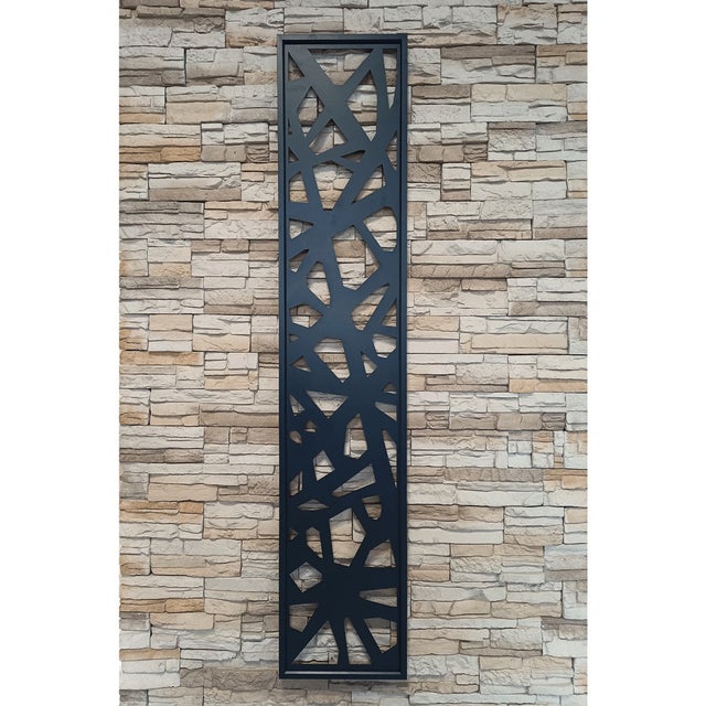 Panneau décoratif extérieur aluminium 40 x 200 cm Gris 7016