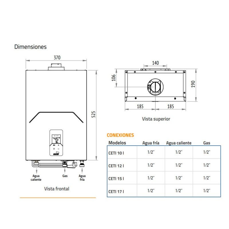 Calentador Cointra CETI10B 10L - 3