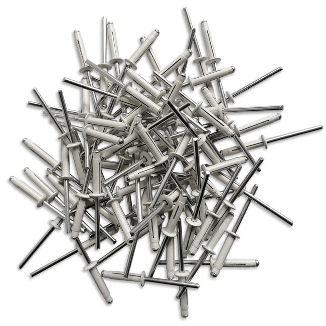 Au$250 Rivet 250 RIVETS TRILOBES ETOILES ECLATEURS 4.8 X 22 mm TOUT ALU - BLANCS ...