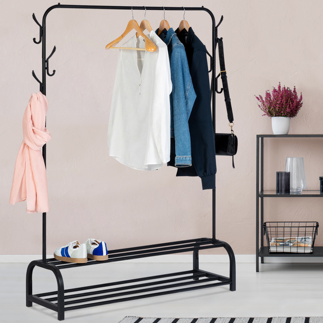 Portant à Vêtements Noir Acier - Penderie Dressing Organisateur