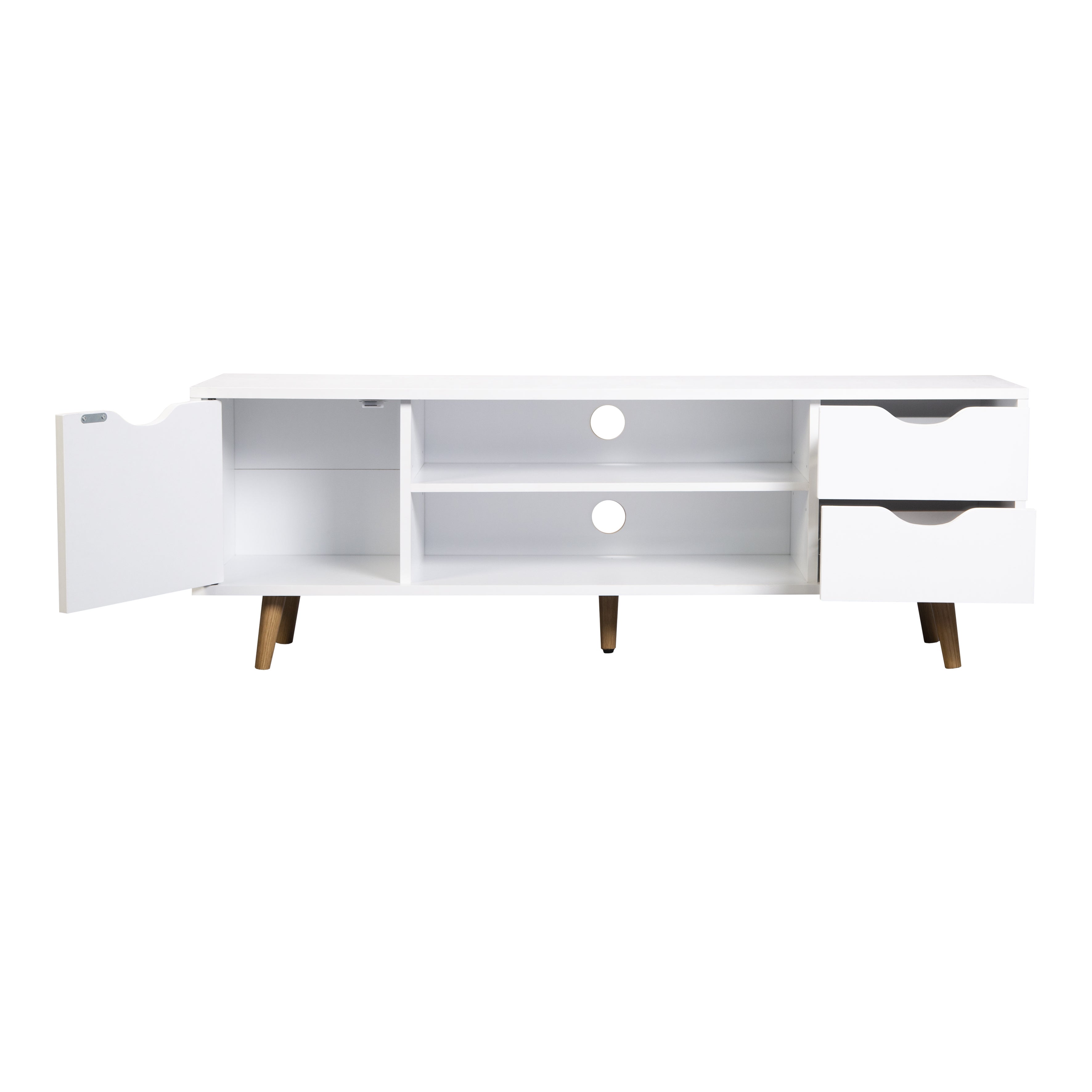 Meuble TV Fiano blanc 120x41x28 cm - 4
