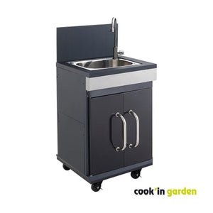 Cucina Esterna GORILLER® In Acciaio Inox Con Frigorifero E Girarrosto - Griglia Da Giardino Nera - Foto 6