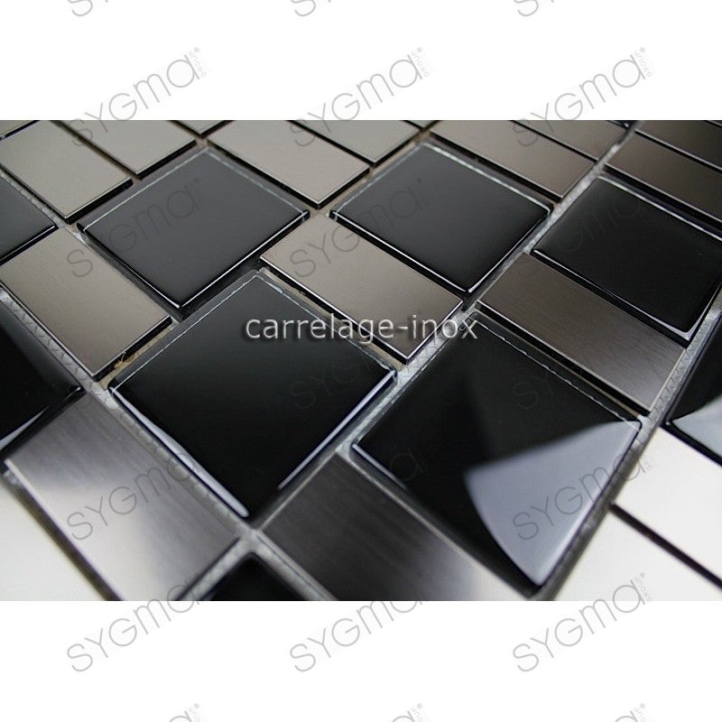 Carrelage salle de bain galet mosaique cuisine modele Fidji Noir - 2