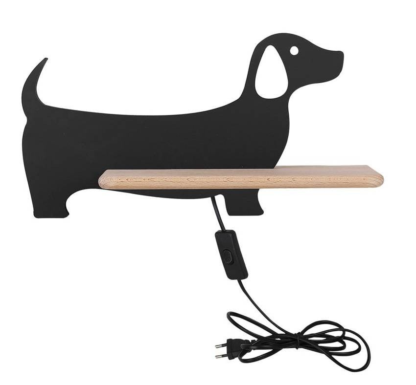 Kinkiet Dog różowy z jasnym drewnem LED 5W 4000K 250lm wym: 18,5 x 36,5 x 12 cm metal IP20 Candellux