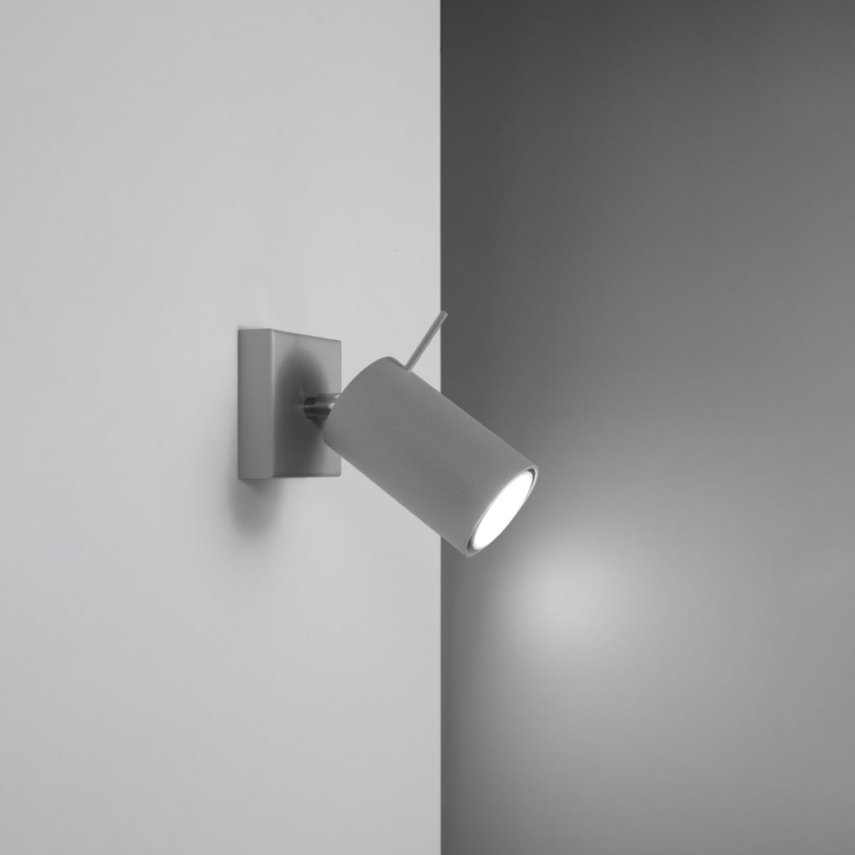 Kinkiet BRIIX 1 szary LED 3000K - 8x16x8cm Sollux