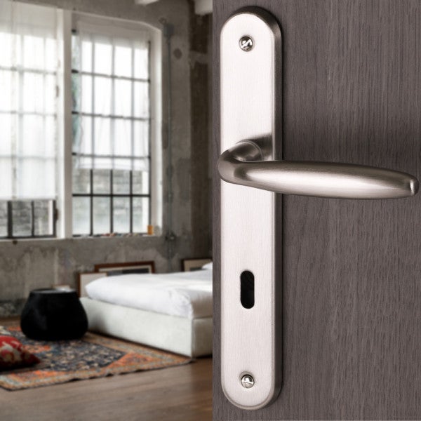 Poignée De Porte D'entrée Avec Serrure Et Clés, [droit] Levier De