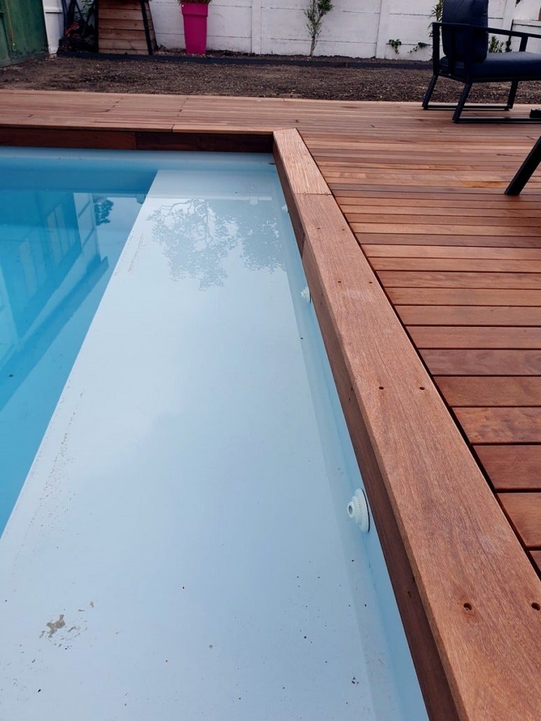 Kit terrasse 25m² en bois exotique itauba Longueur 1550mm avec clips HardWood, Lambourde, cale de ventilation, plot pvc et Bande bitumineuse - 3