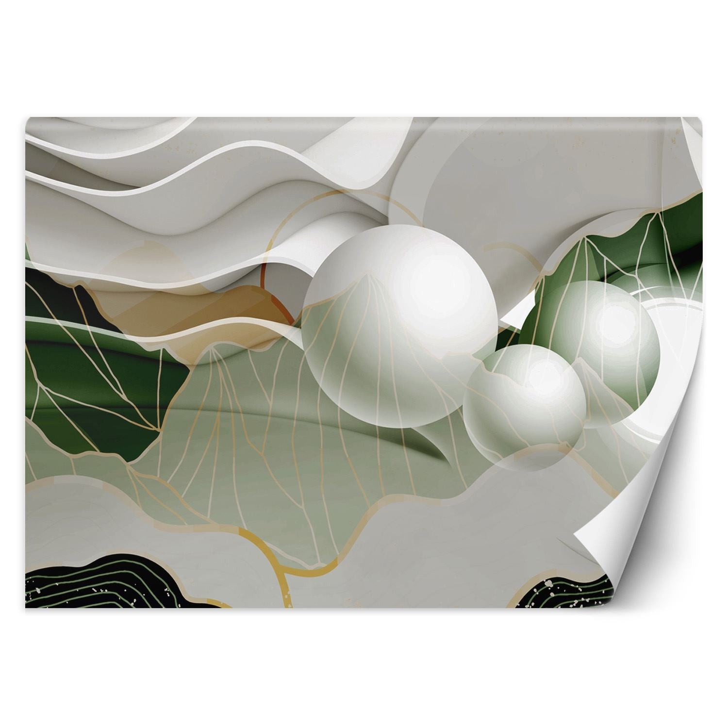 Fototapeta, Abstrakcyjne fale kule 3D 450x315