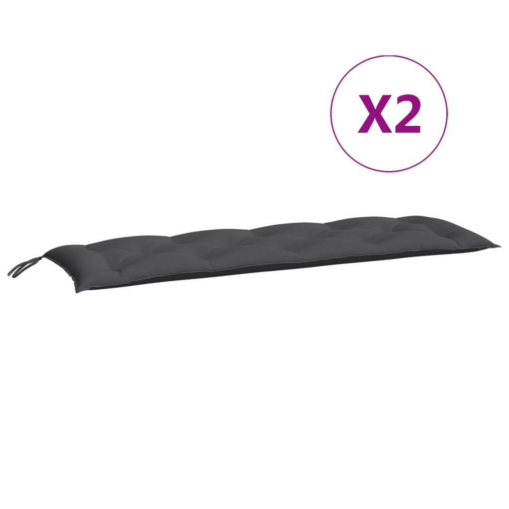 Almofadões banco jardim 2pcs 150x50x7cm tecido oxford antracite vidaXL - 5