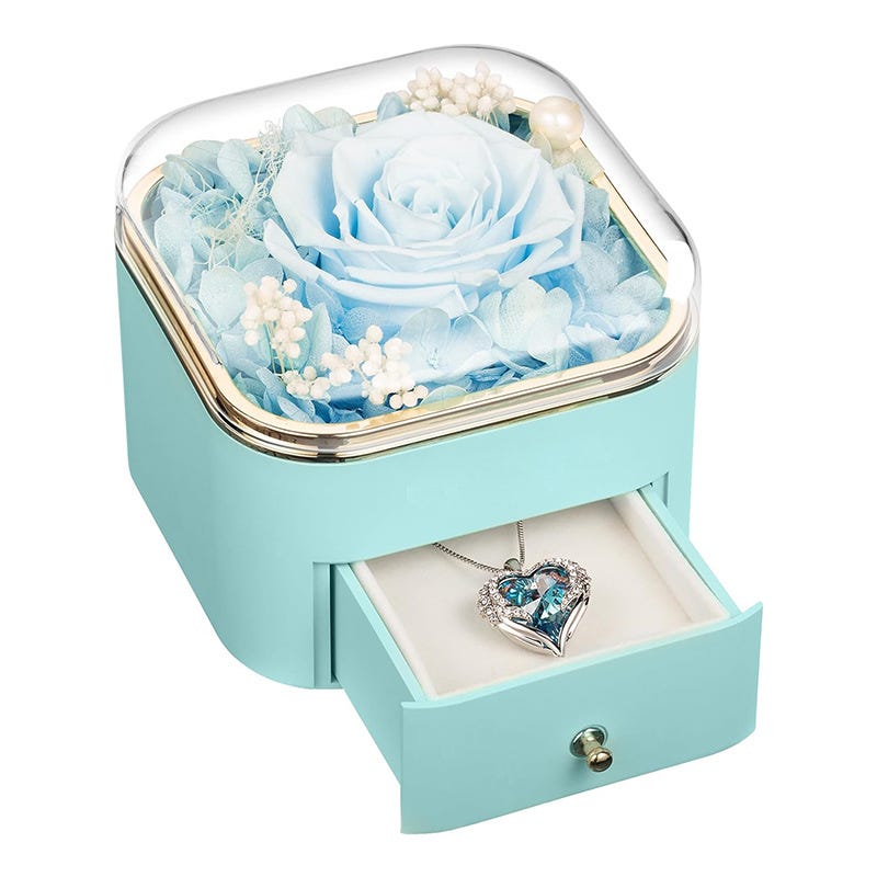 Confezione regalo di gioielli con rosa stabilizzata, regali per donne, mamma, moglie e fidanzata, pensierini di Natale per donne, regali di compleanno | Leroy Merlin Confezione regalo di gioielli con rosa stabilizzata, regali per donne, mamma, moglie e fidanzata, pensierini di Natale per donne, regali di compleanno | Leroy Merlin