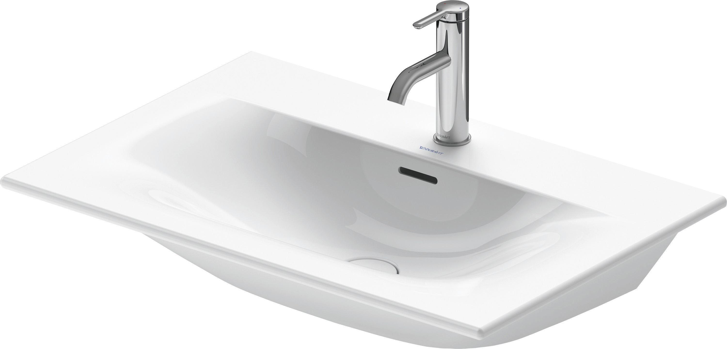 Duravit Meuble lave-mains Viu 234473, 730 mm, avec trop-plein, avec table de robinetterie, 1 trou de robinet, 23447300001, Farbe: Blanc - 2