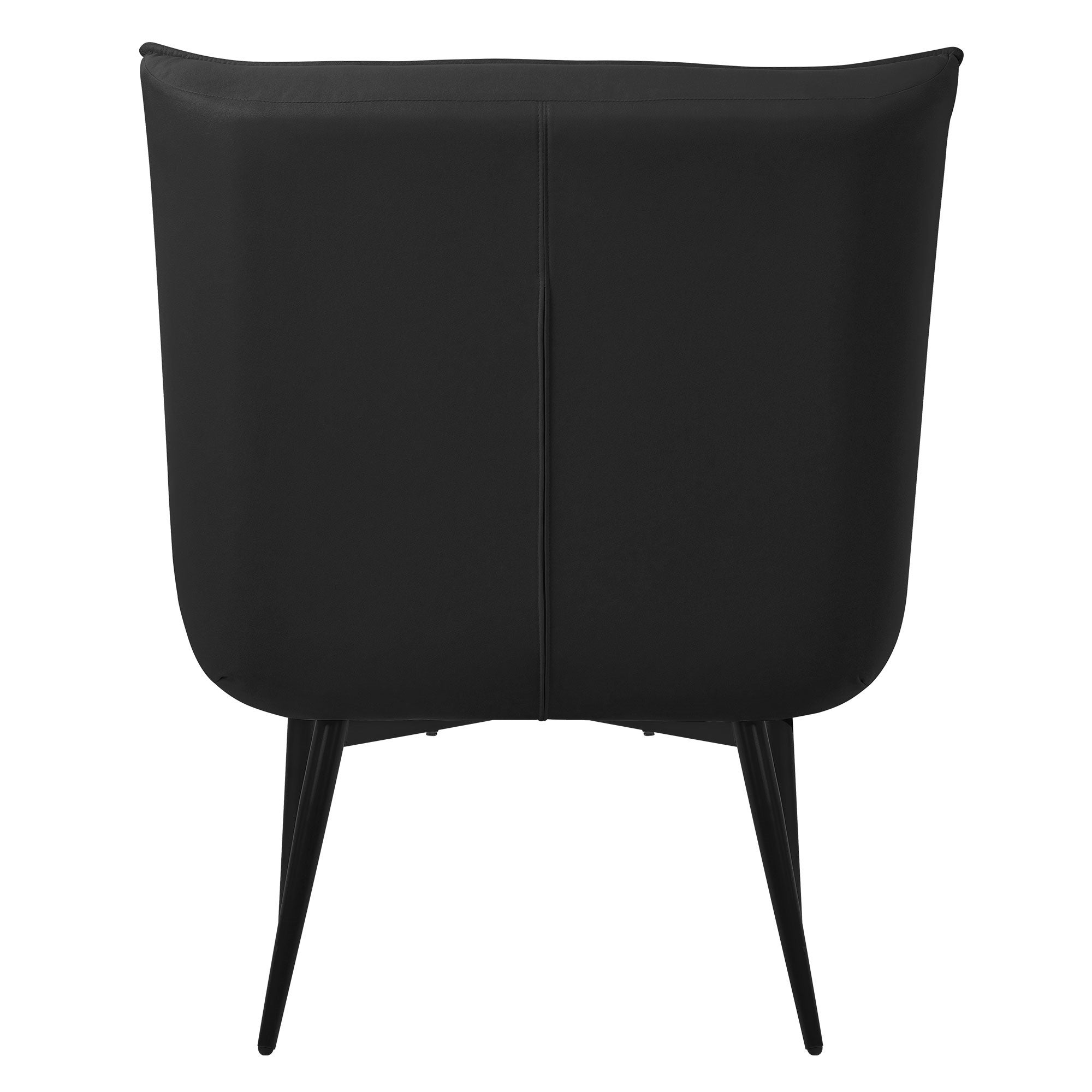 ML Design fotel rozkładany czarny tapicerowany skóra sztuczna PU z czarnymi metalowymi nogami ergonomiczny skrzydłowy z poduszką lędźwiową do relaksu - 4