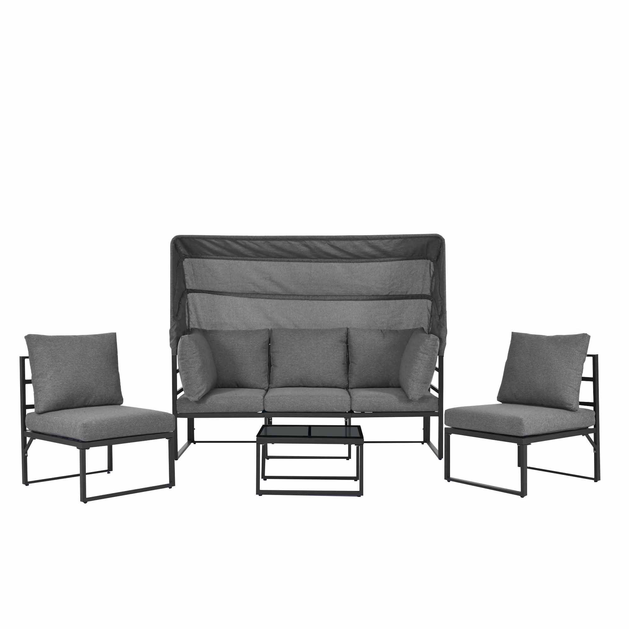 Garten Loungesessel Set, Alumini - 3