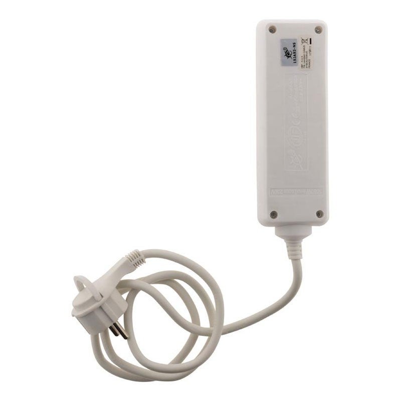 Bloc 3 prises avec fiche extra plate - Blanc - 1m - Zenitech - 2