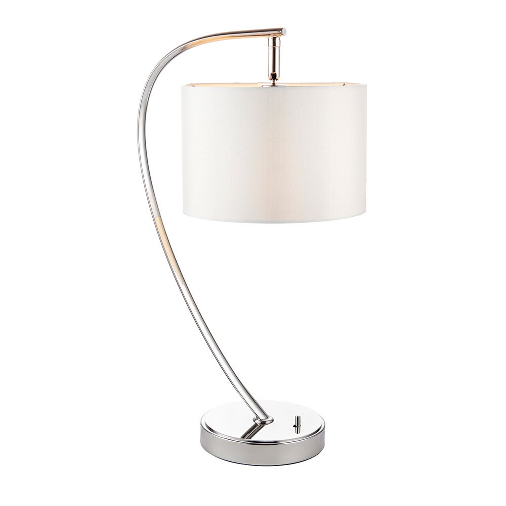 Lampa stołowa JOSEPHINE niklowa 1xE14x15W metal wym:45x20x25cm IP20 Endon