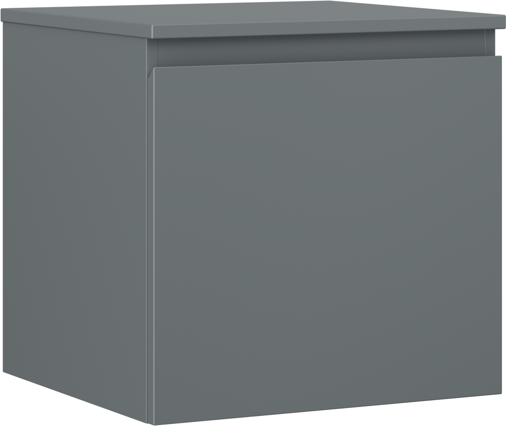 Mexen Orio szafka łazienkowa podumywalkowa 50 cm z blatem, 1 szuflada, grafit mat - 91A10-05047-1-BFC66