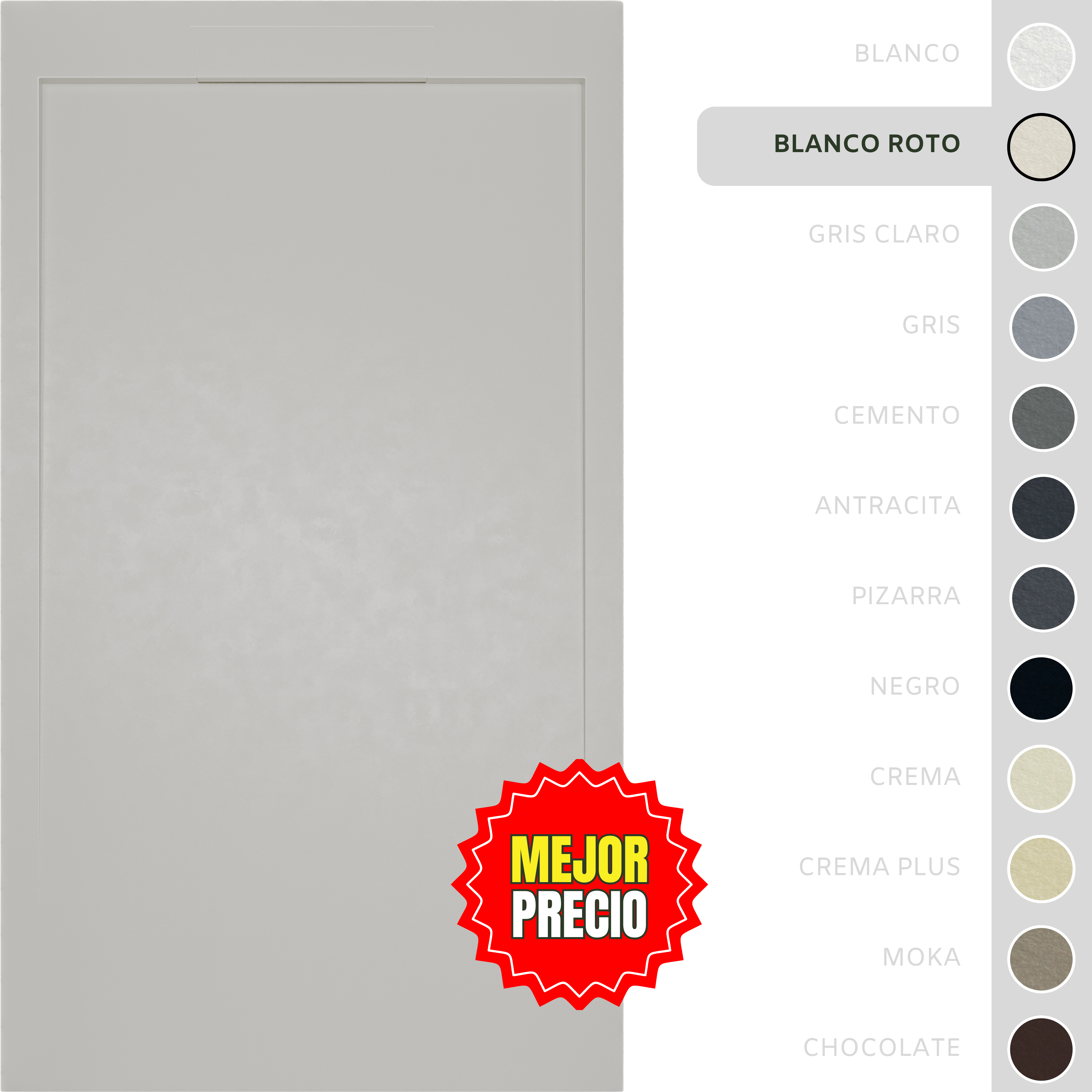 Receveur De Douche 120x90 Cm Extra Plat - Blanc - DIAMANT | Leroy Merlin