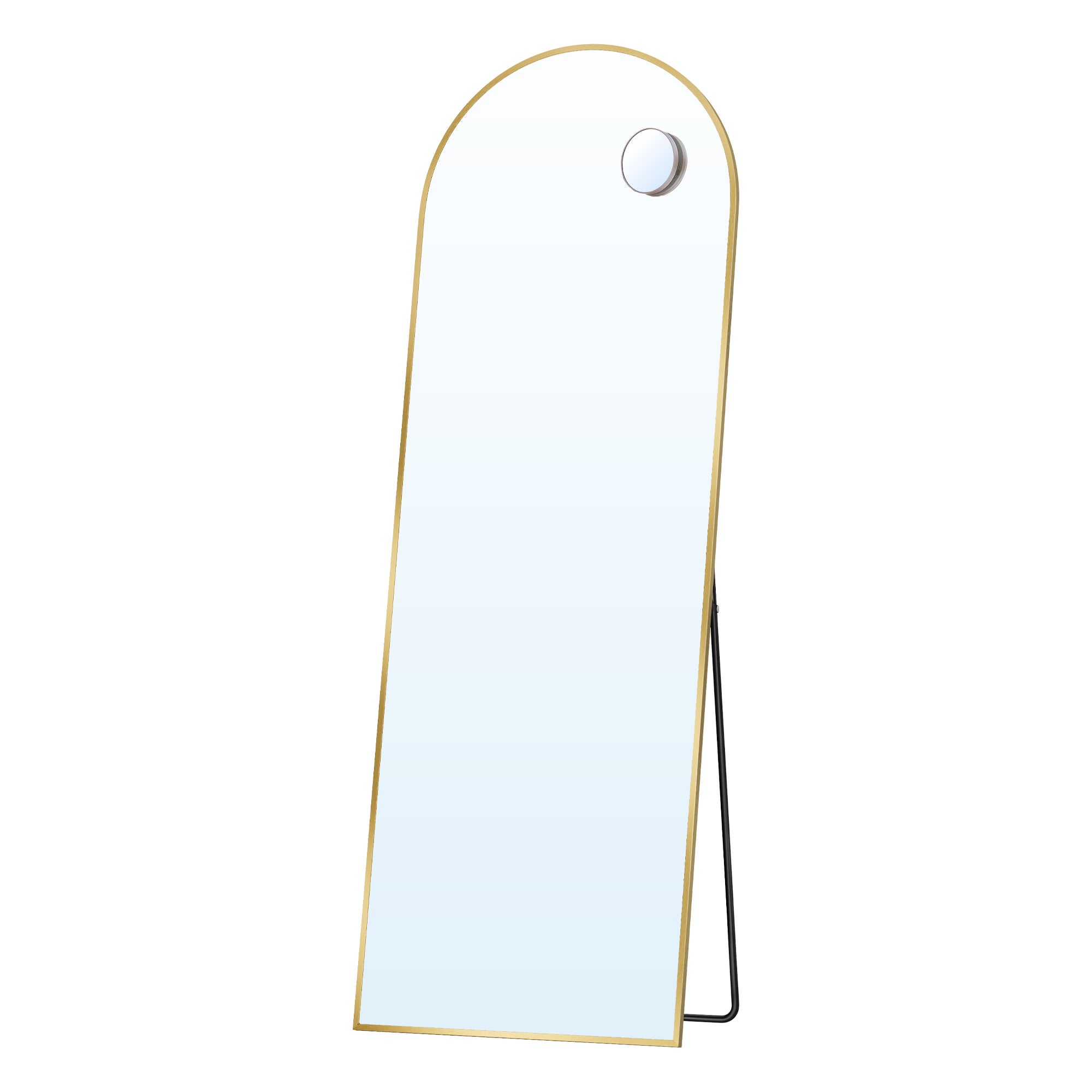 SDXYSTCE Miroir Arqué Complet 160x50 Cm Doré - Grand Miroir Sur Pied Pleine Longueur
