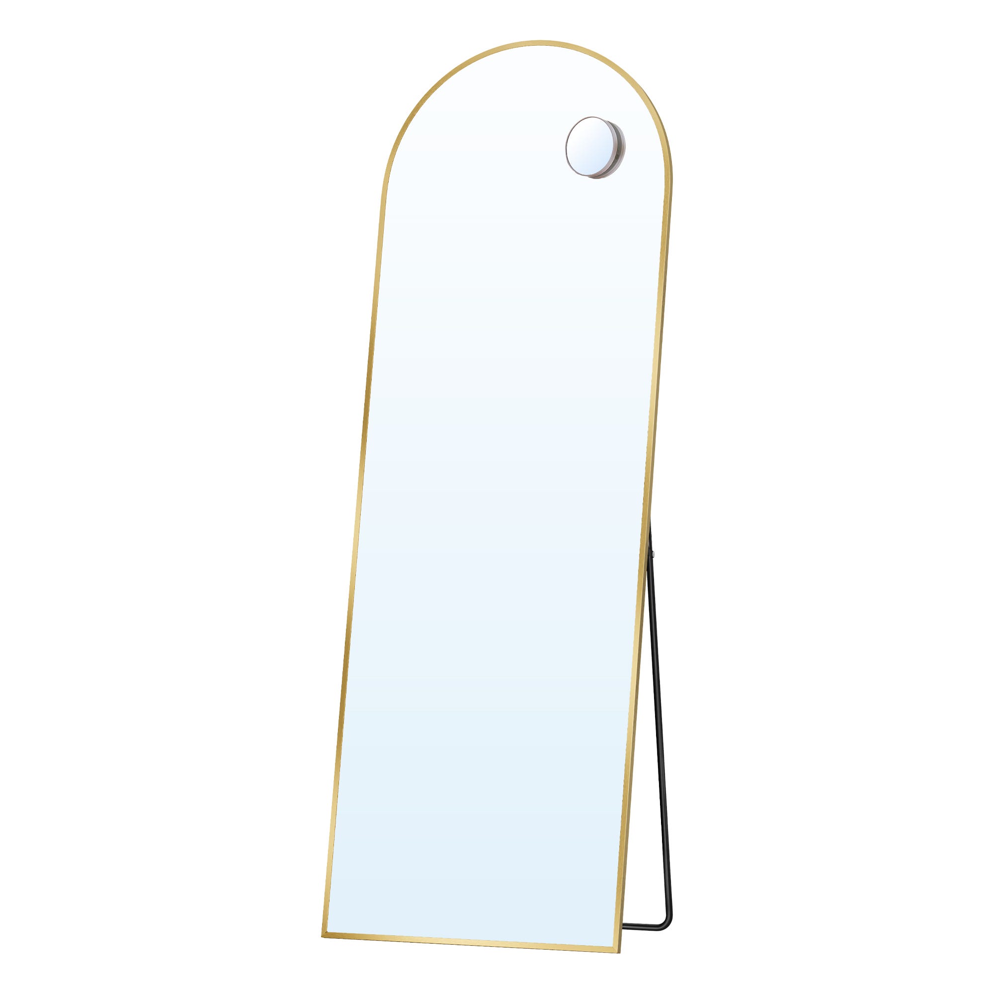 SDXYSTCE Miroir Arqué Complet 160x50 Cm Doré - Grand Miroir Sur Pied Pleine Longueur