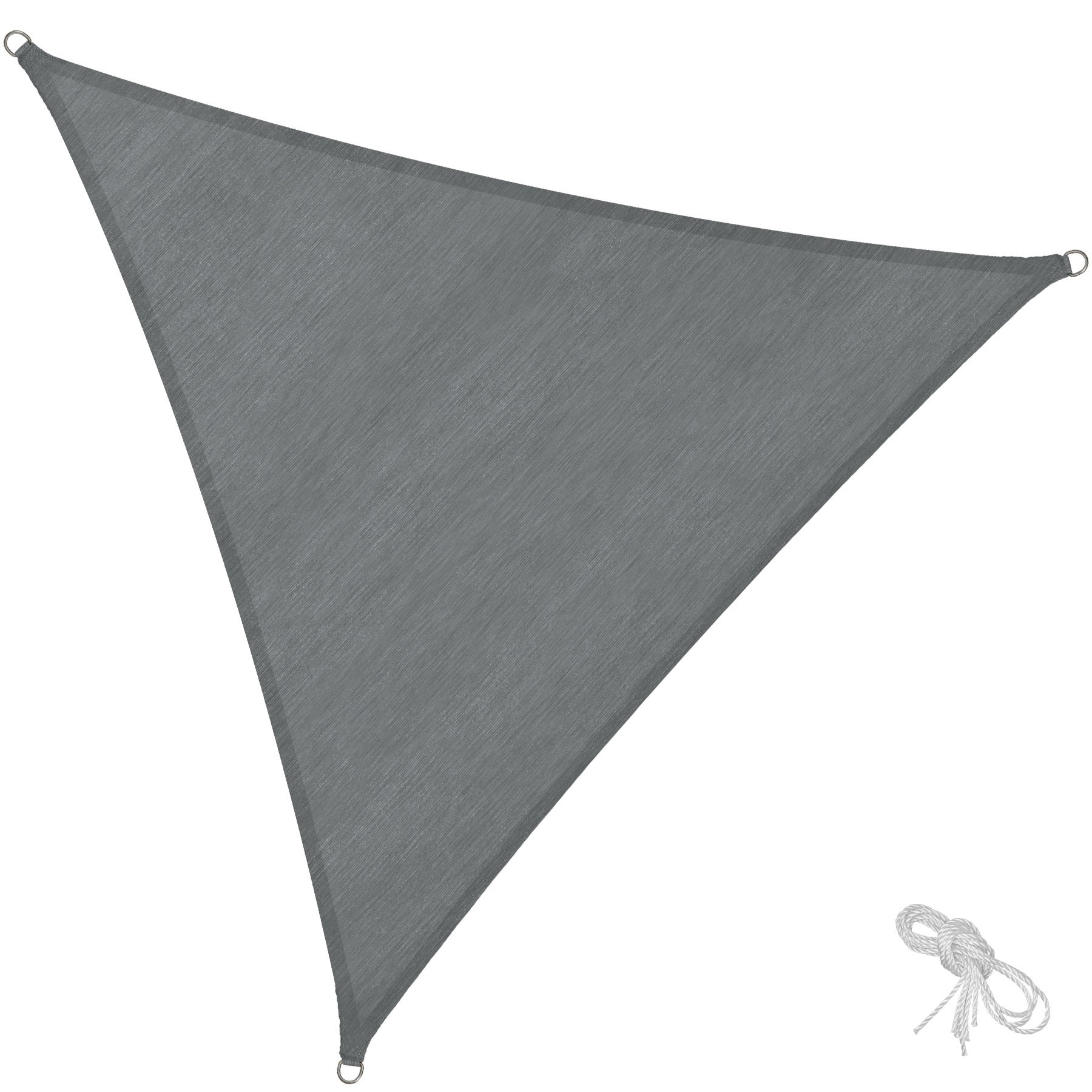 Vela Ombreggiante Rettangolare Grigia Windscreen4less, Misura Da 20 A 48 Piedi, In Polietilene 260 GSM. Protezione UV Fino Al 98% Per Giardino E Piscina. - Foto 2