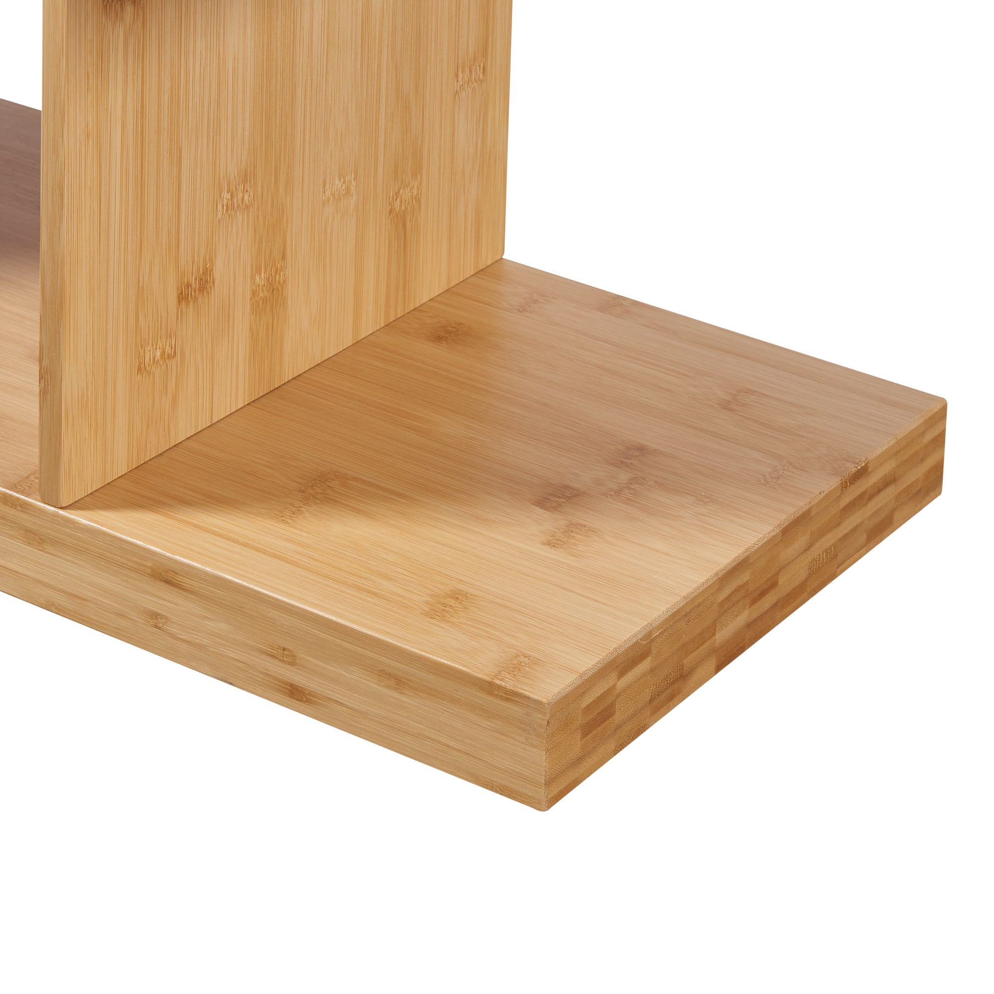 Estantes de Prateleiras Gullspång en forma de S bambu 130x55x30cm - Natural [en.casa] - 7