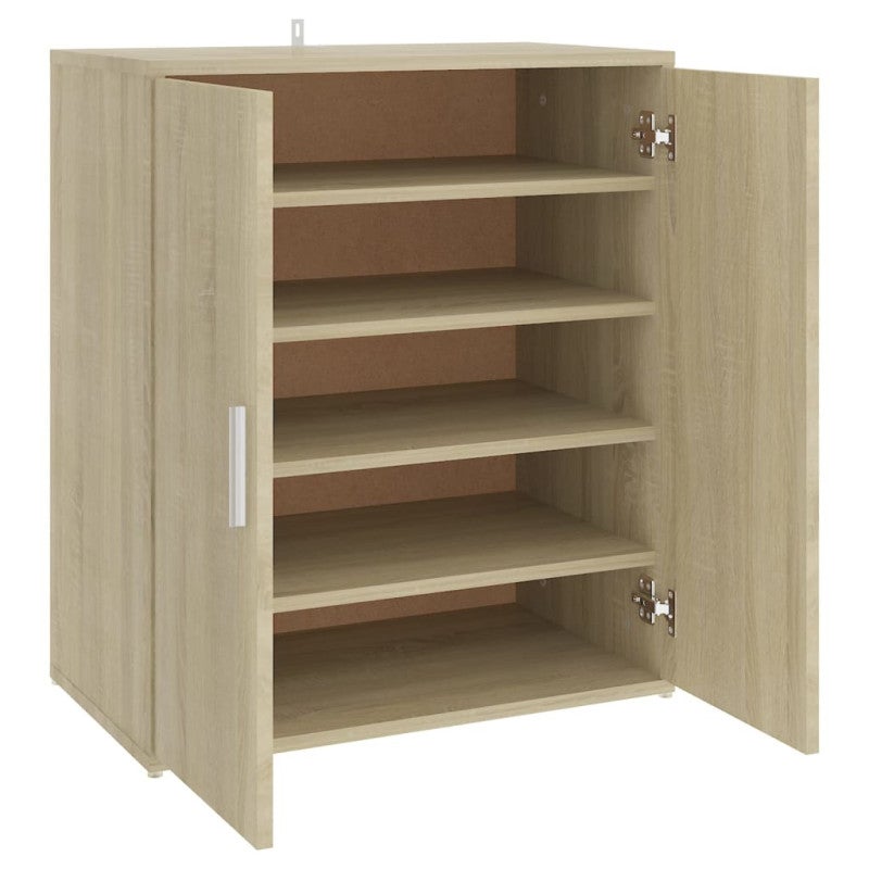 Scarpiera A Battente 5 Ripiani In Truciolato - Rovere Sonoma - 32x35x70 Cm - VidaXL