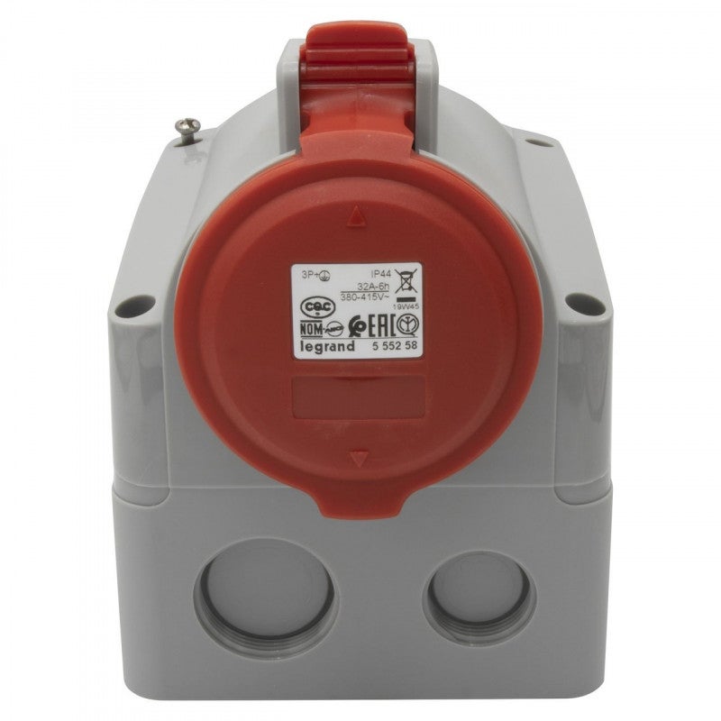 Prise saillie P17 - 380/415 V - 32A - 3P+T - IP 44 - 2