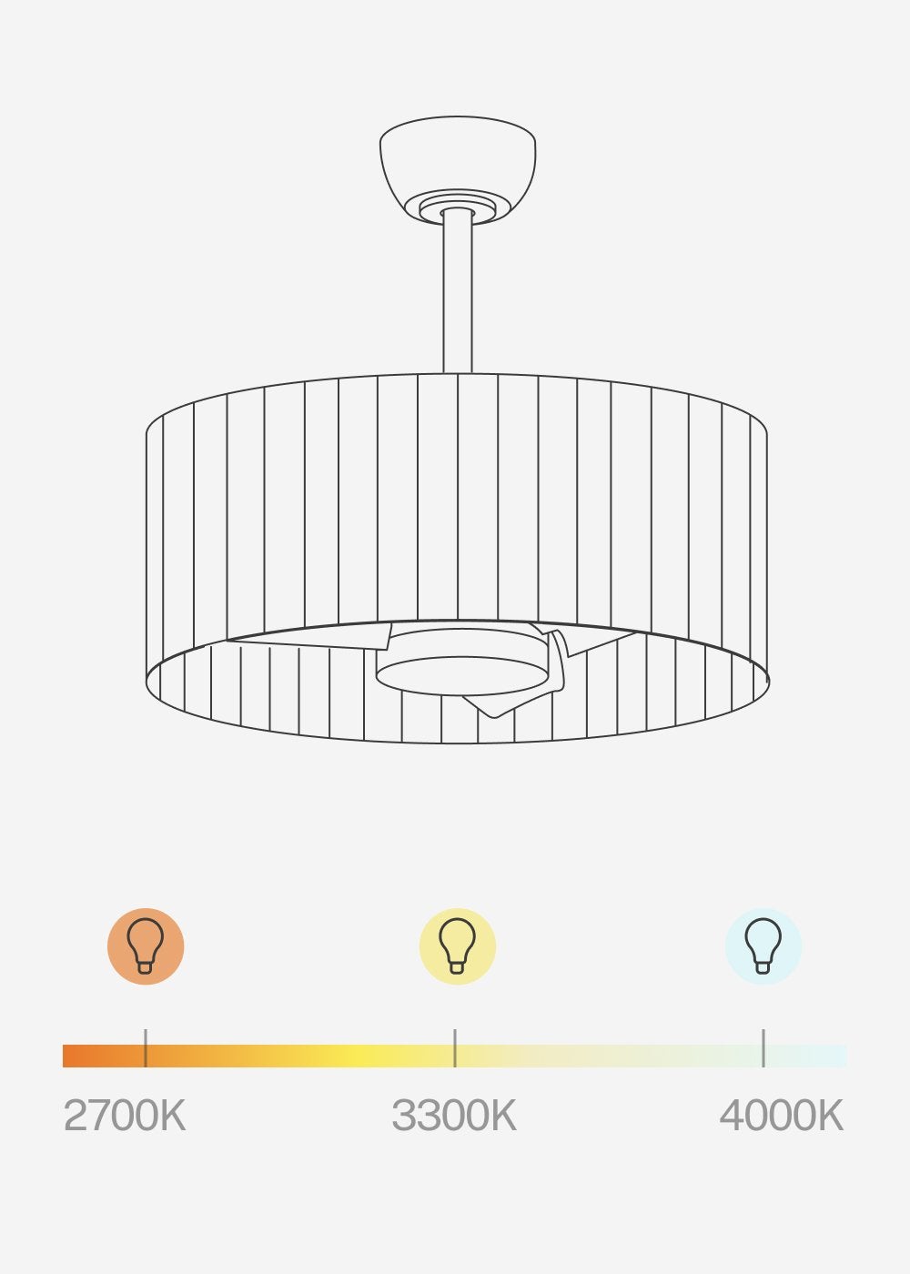 WIND LAMP WOVEN Ventilateur de plafond silencieux 25 W avec éclairage LED Ø 55 cm - 8