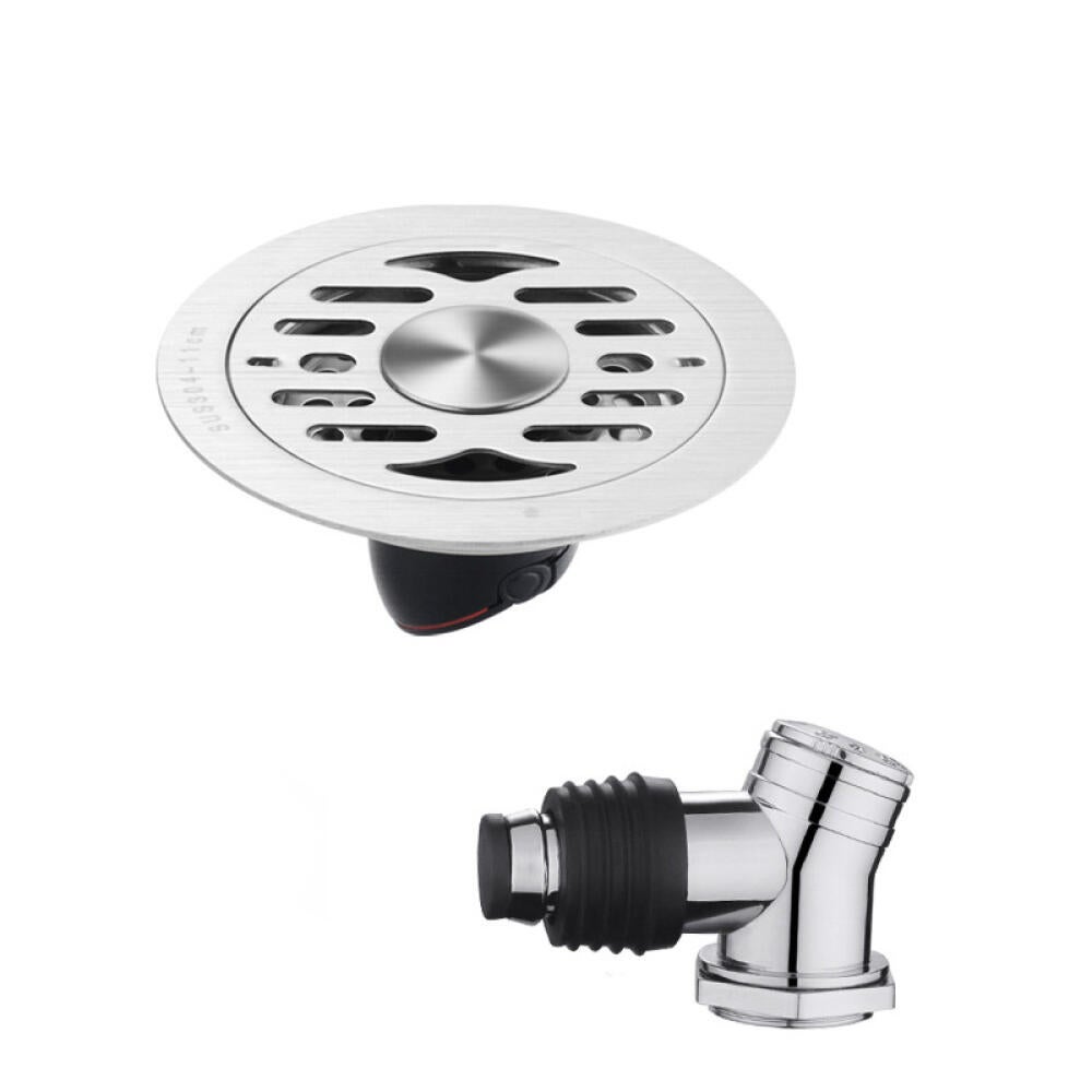 Siphon De Sol Rond En Acier Inoxydable Ø83mm - Grille Anti-Encrassement Pour Balcon, Terrasse, Jardin Et Toit Extérieur