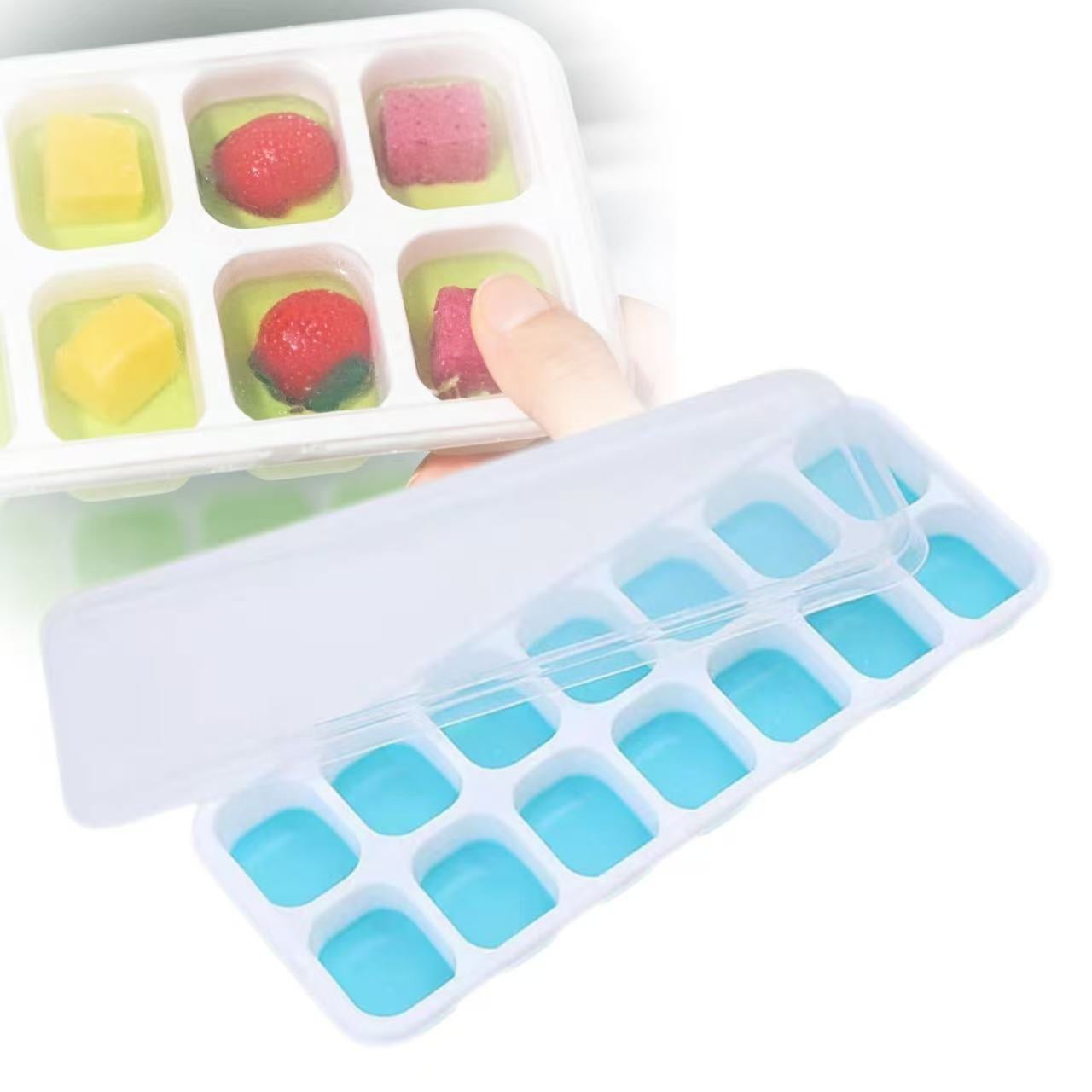 SAMMART Secchiello Pieghevole Quadrato 8,5L Con Coperchio E Manico | Set Da 2 In Grigio/Blu Acciaio, Senza BPA, Salvaspazio Per Campeggio E Casa