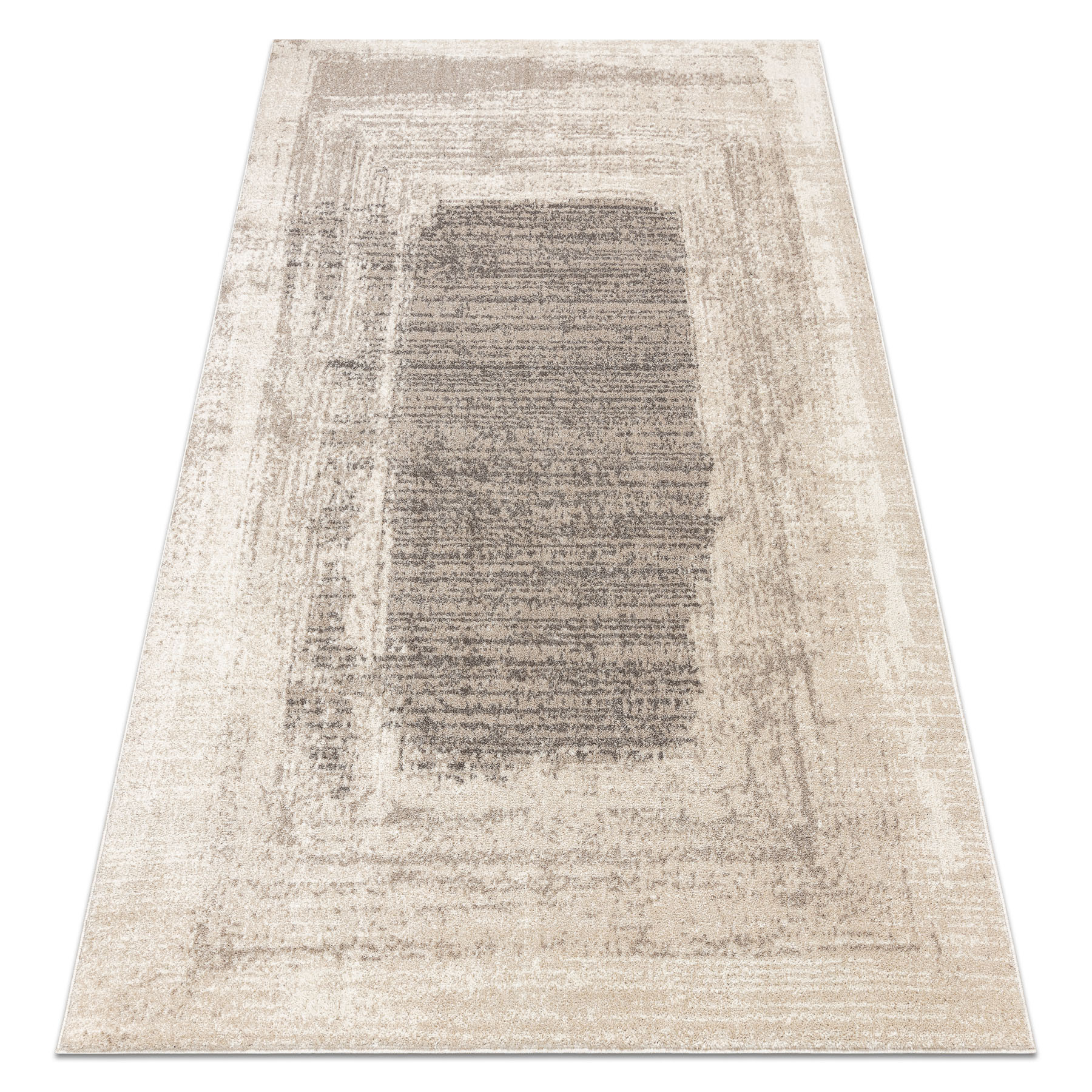 Dywan FUSION 8256 krem / beż - Ramka, vintage, nowoczesny, abstrakcyjny 140x190 cm