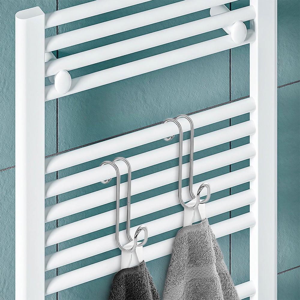 8 Ganci Per Termoarredo Bagno - Trasparenti, Salvaspazio - Per Asciugamani E Accessori