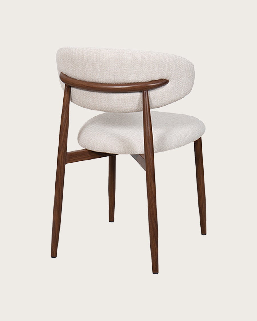 Kerin - Lot de 2 chaises en tissu et pieds métal - 4