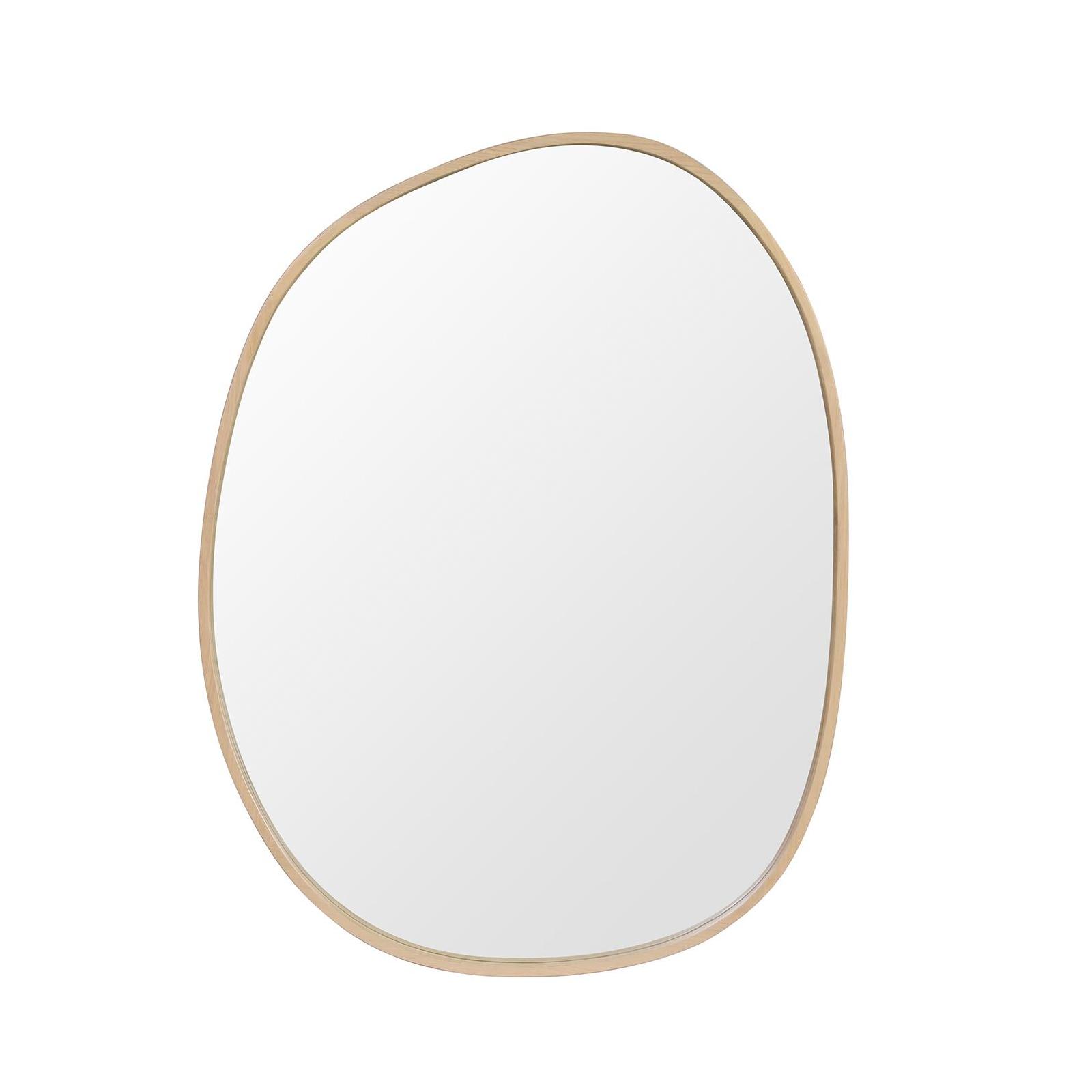 Miroir MALO forme organique coloris chêne 60x80cm - 7