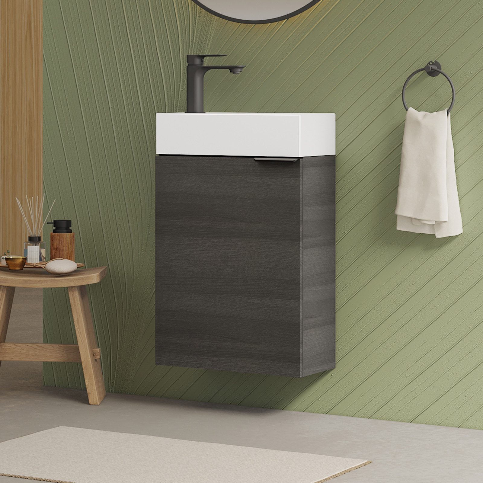 EMKE Zestaw szafka z umywalką 41.5 Charcoal