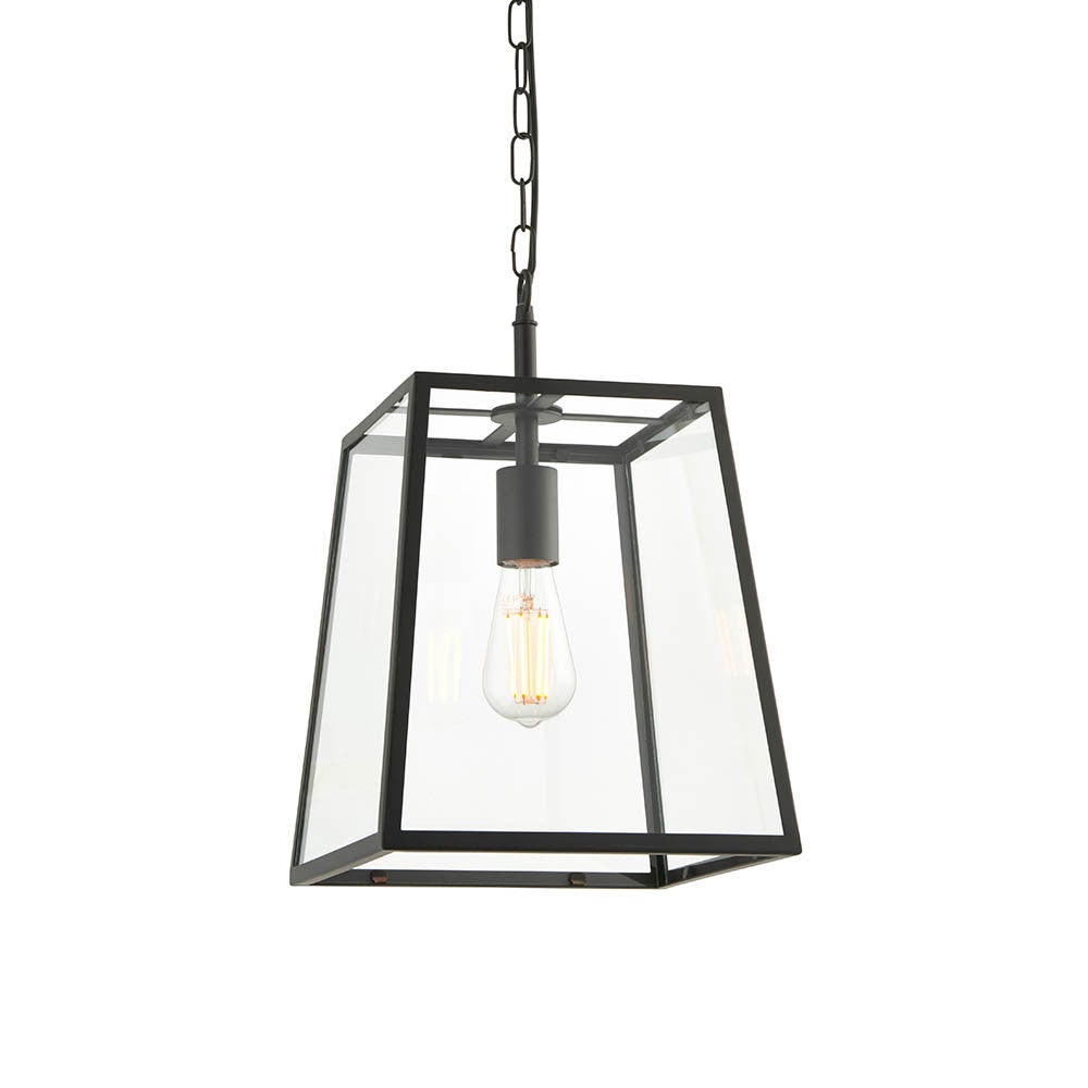 Lampa wisząca HURST czarno-przezroczysta 1xE27x20W szkło wym:160x27,5x27,5cm IP20 Endon