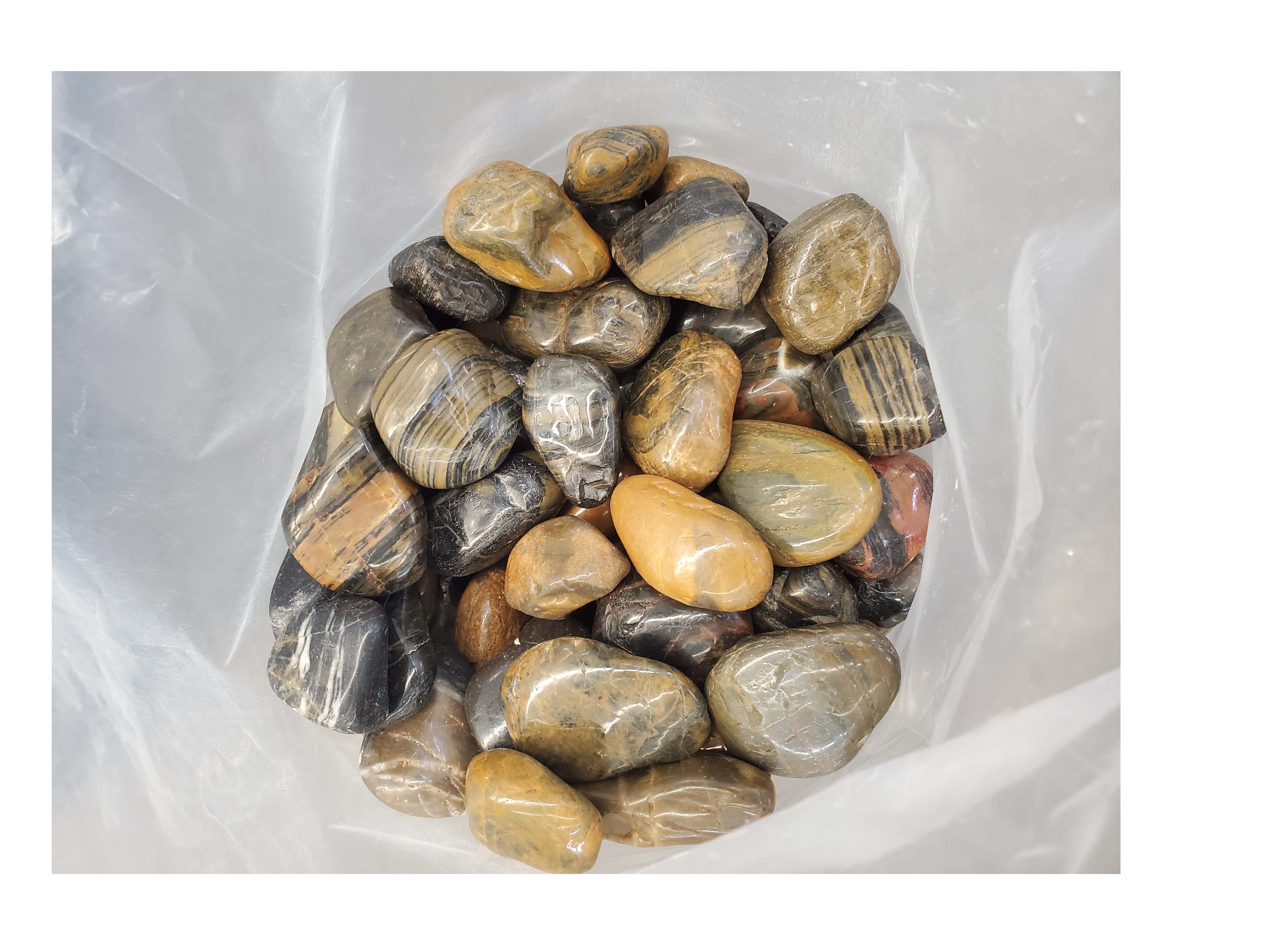 60kg galets polis, gravier brillant, galets de rivière, cailloux, cailloux de jardin, gravier décoratif # - 4