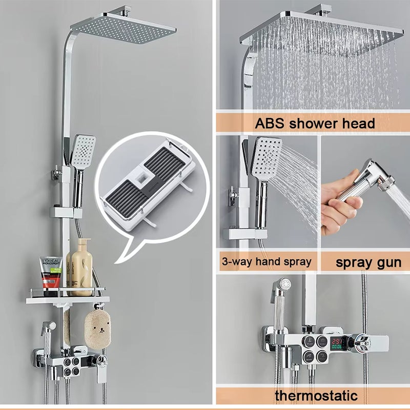 Pommeau De Douche Avec Douchette À Main, Power Wash Pour Nettoyer La