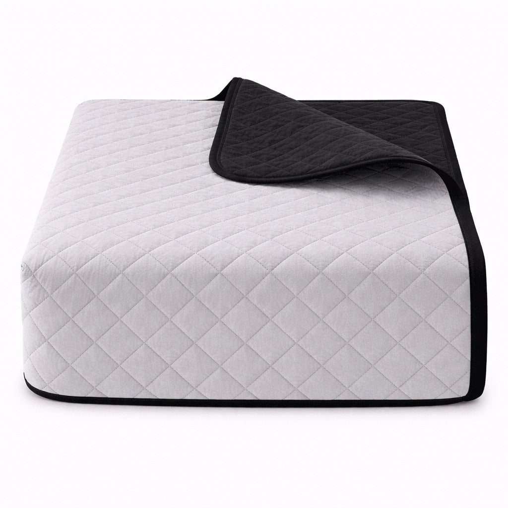 Colcha Bicolor Reversible Gris/Antracita Cama 180cm Donegal Collections - 4
