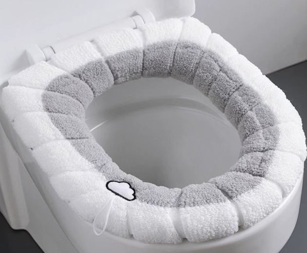 Mmnuagebleu Lot 3 Housses Abattant WC Antibactériennes Chaudes – Coussinets Doux Extensibles Lavables