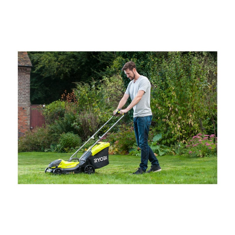 Tondeuse poussée RYOBI - OLM1833B - 18V One+ - coupe 33 cm - sans batterie ni chargeur - 2