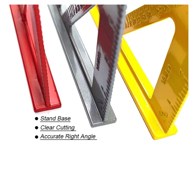 Squadra Da Falegname WORKPRO 180mm In Alluminio - Multifunzione Per Misurazioni Precisse - Foto 4