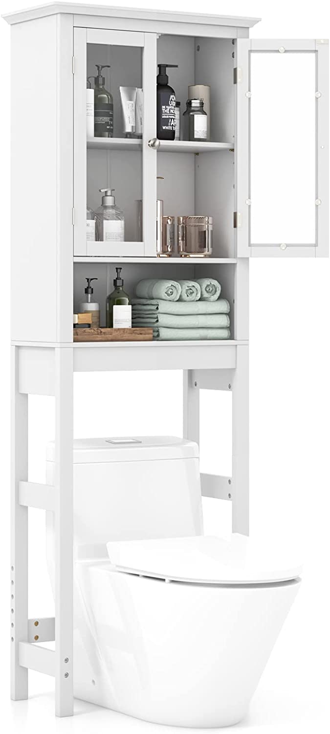 VEVOR Scaffale Per WC, Mobile Portaoggetti Per WC Regolabile A 3 Ripiani Mensola Per Bagno Con 3 Ganci Organizzatore Per Lavanderia Adatto Per La Maggior Parte Dei Wc Lavanderia 85148650
