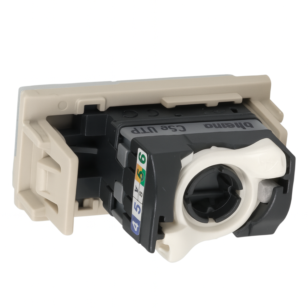 Connettori RJ45 Bticino Living Now toolless UTP cat5E sabbia KM4279C5E - 4