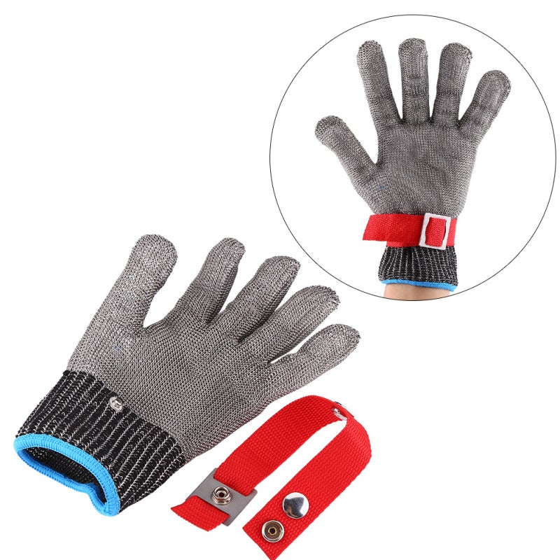 Gant de travail de sécurité en acier inoxydable SS304 résistant aux coupures, outil de protection pour boucher - 8