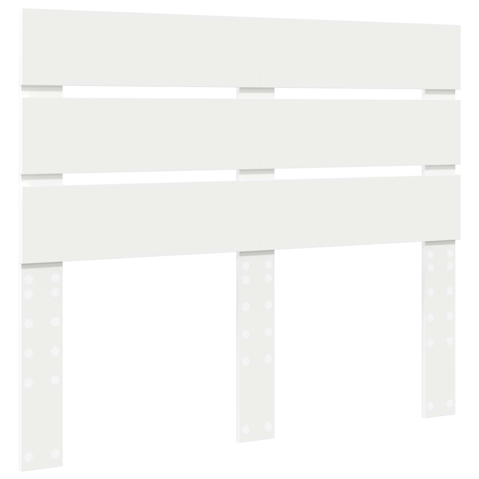 Cadre de lit blanc 120 x 190 cm bois de pin massif - 6
